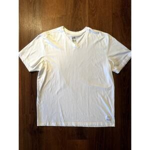 Nike SB Skateboarding White V-Neck T-Shirt Men's XXL Casual Skate Tee